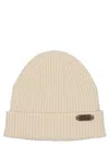 Brioni Fisherman's Rib Beanie Hats White In White