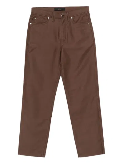 Brioni Five-pocket Denim In Brown