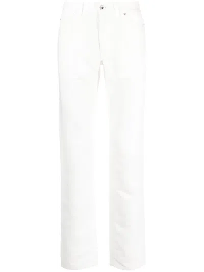 Brioni Five-pocket Slim-fit Trousers In White