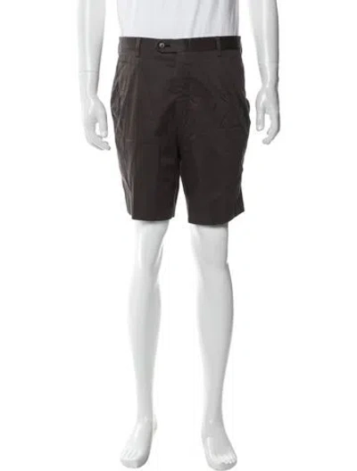 Pre-owned Brioni Flat Front Shorts In Brown