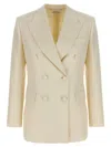 Brioni Flavia Double-breasted Peak-lapel Blazer In White