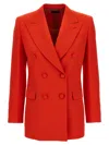 Brioni Double-breasted Blazer In Red