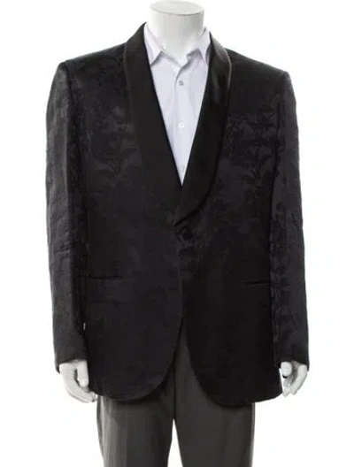 Pre-owned Brioni Floral Print Blazer In Black