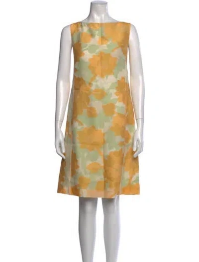 Pre-owned Brioni Floral Print Knee-length Dress In Multicolor
