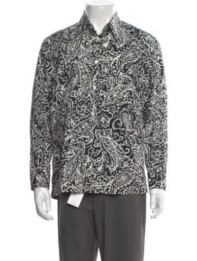 Pre-owned Brioni Floral Print Long Sleeve Shirt In Multi