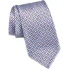 Brioni Geo Jacquard Silk Tie In Blue
