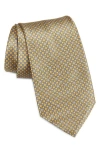 Brioni Geo Jacquard Silk Tie In Green