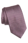 Brioni Geometric Jacquard Silk Tie In Gold