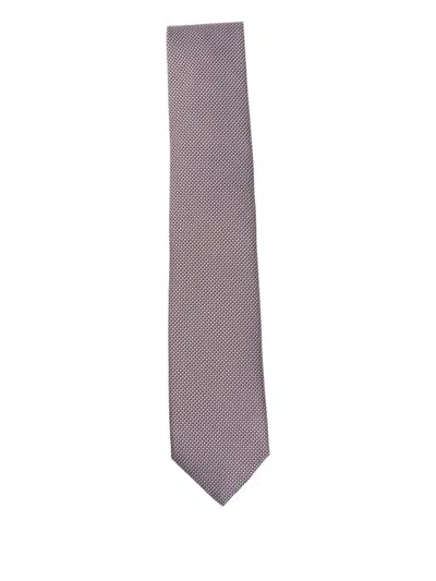 Brioni Geometric-pattern Silk Tie In Blue