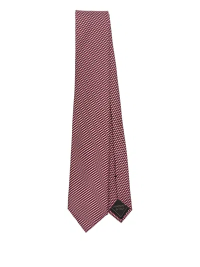 BRIONI GEOMETRIC-PATTERN SILK TIE