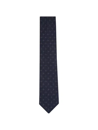 Brioni Geometric-patterned Tie In Black