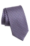 Brioni Geometric Silk Tie In Purple