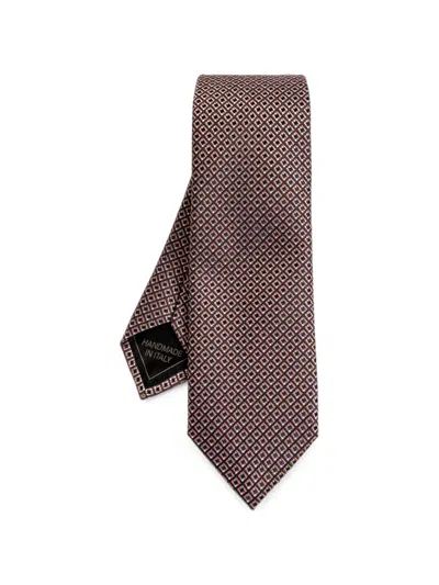 Brioni Geometric-pattern Silk Tie In Multi