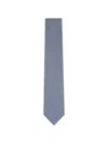 Brioni Geometric-pattern Tie In Blue