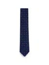 Brioni Geometric-pattern Tie In Blue