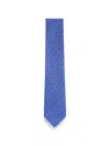 Brioni Geometric-pattern Tie In Blue
