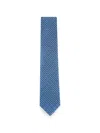 Brioni Geometric-pattern Tie In Blue