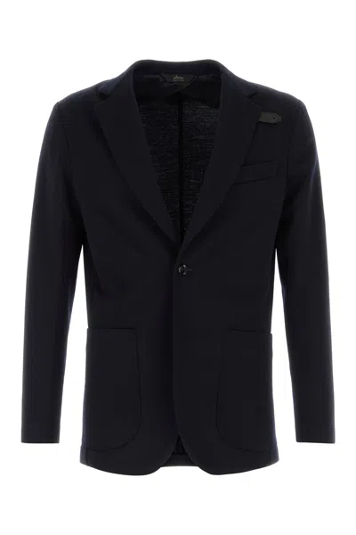 Brioni Wool Blend Single Breasted Blazer Jacket In Blue
