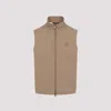 Brioni Logo Zip-up Gilet In Kaki