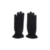Brioni Cashmere Blend Gloves Elastic Cuffs In Black