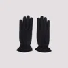 Brioni Cashmere Blend Gloves Elastic Cuffs In Blue