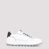 Brioni Leather Crossing Sneakers In White