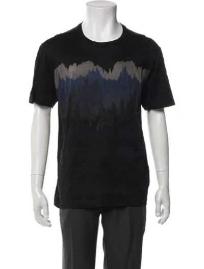 Pre-owned Brioni Graphic Print Crew Neck T-shirt In Black