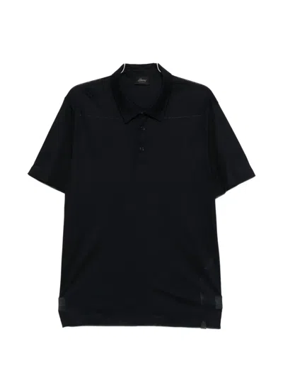 Brioni 그래픽 프린트 폴로 셔츠 In Black