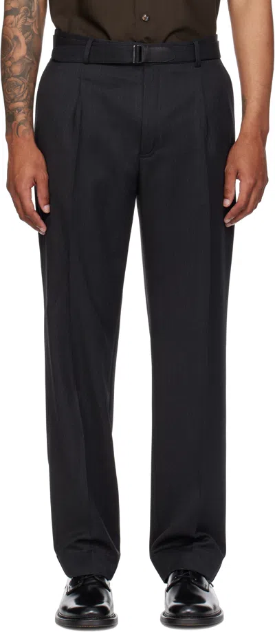 Brioni Gray Madeira Trousers In Black