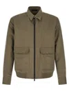 Brioni Green Solid Jacket In Green
