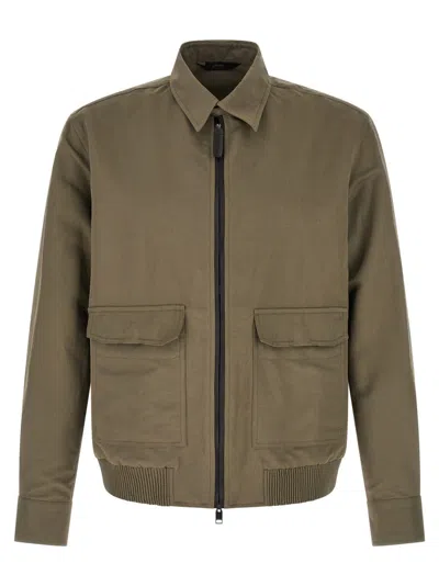 BRIONI MEN GREEN SOLID JACKET
