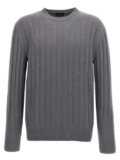 BRIONI GREY CREWNECK SWEATER