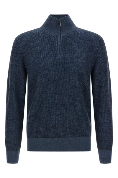 BRIONI HALF ZIP SWEATER