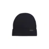Brioni Ribbed Knit Beanie In Midnight Blue Wool