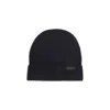 Brioni Ribbed Knit Beanie In Midnight Blue Wool