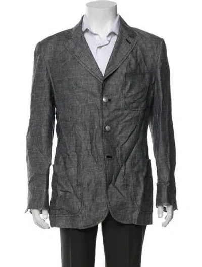 Pre-owned Brioni Hemp Jacket In Grey