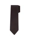 Brioni Herringbone-pattern Tie In Brown
