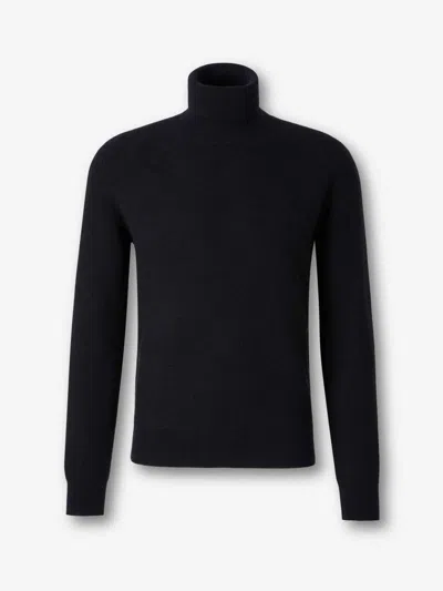 Brioni High-neck Sweatshirt In Blue