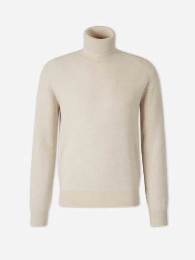Brioni High Collar Sweater In Neutral