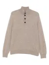 Brioni High-neck Sweater In Neutral