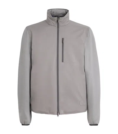 Brioni High-neck Jacket In Gray