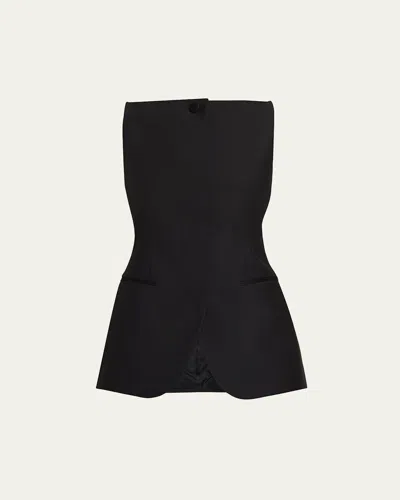 Brioni High-neck Satin Wool Single-breasted Vest In Black