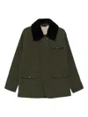 Brioni Hike Field Fur-collar Jacket In Green
