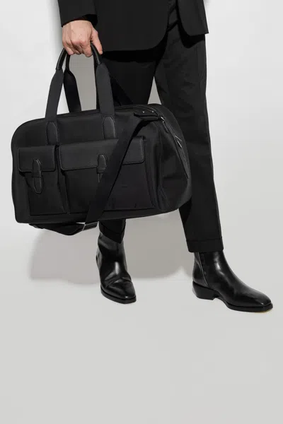 Brioni Holdall Bag In Black