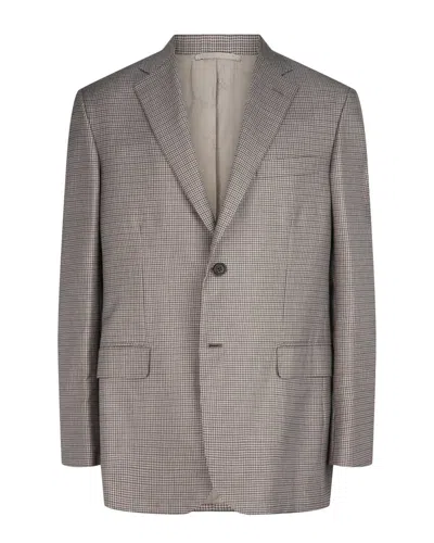 Brioni Houndstooth Wool & Silk Single-breasted Blazer In Multi