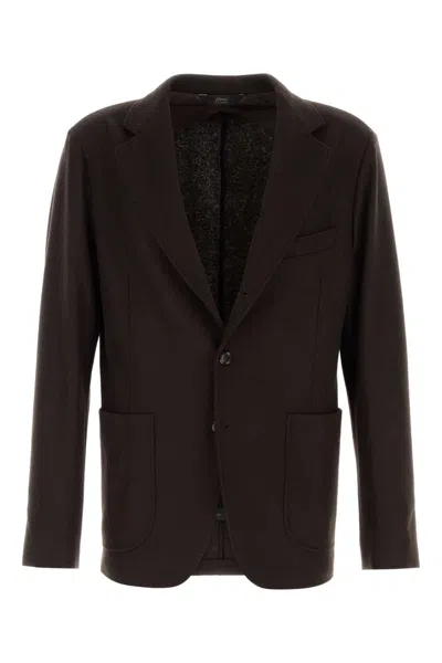 Brioni Jacket 3butt In Brown