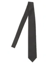 Brioni Jacquard Tie Ties And Papillon Black In Gray
