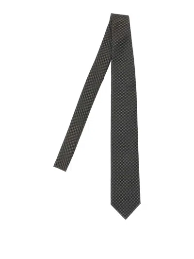 Brioni Jacquard Tie In Black