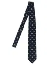 Brioni Jacquard Tie Ties And Papillon Blue In Blue