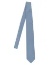 Brioni Slim Patterned Jacquard Tie With Pointed Tip In Blue